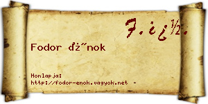 Fodor Énok névjegykártya