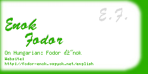 enok fodor business card